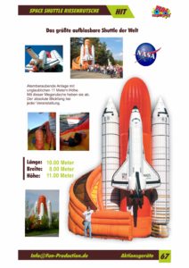 Space Shuttle Riesenrutsche Fun Production GmbH