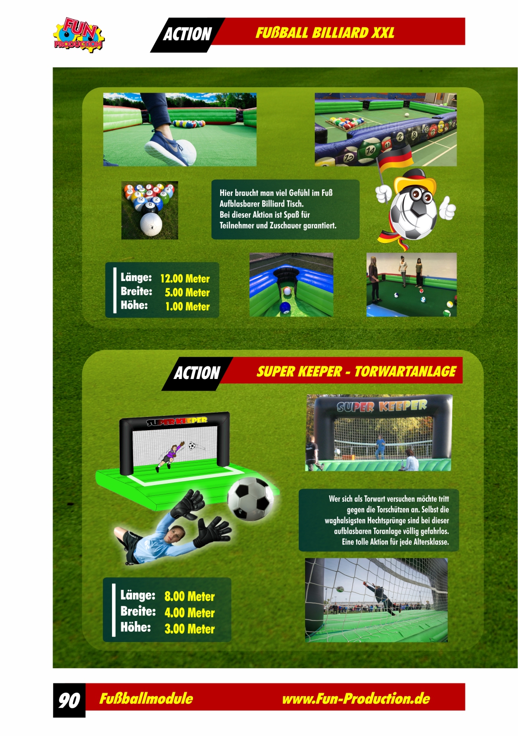 Fußball Attraktionen und Module für das EM Jahr 2024 in Deutschland Fun-Production GmbH